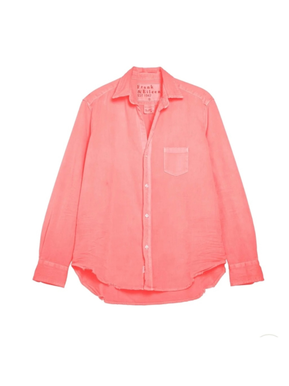 Frank & Eileen Button-Down Eileen Shirt in Neon Pink Color Denim Women’s Sz XS